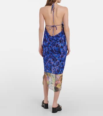 Floral one-shoulder midi dress | Dries Van Noten