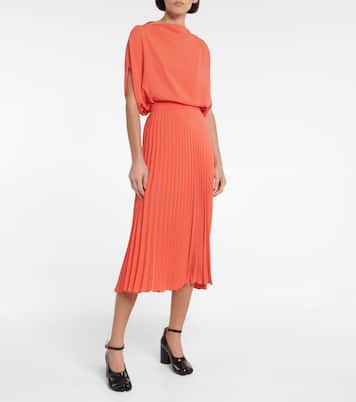 Falda midi de crepé plisada | MM6 Maison Margiela