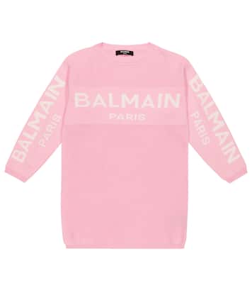 Pulloverkleid aus Baumwolle und Kaschmir | Balmain Kids