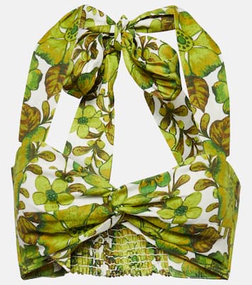 Bralette Wallis de lino floral | Alémais