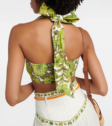 Bralette Wallis de lino floral | Alémais