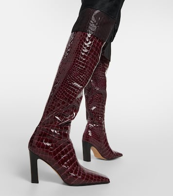 Botas altas de piel efecto serpiente | Khaite