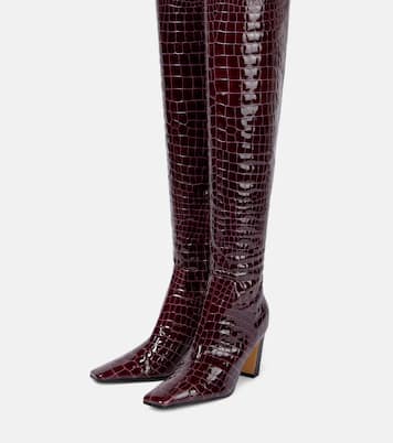 Botas altas de piel efecto serpiente | Khaite