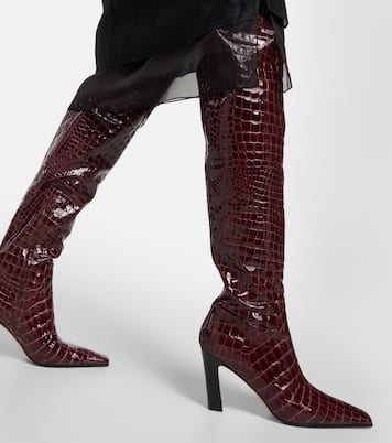 Botas altas de piel efecto serpiente | Khaite