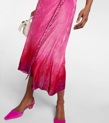 Flocked velvet midi dress | Acne Studios