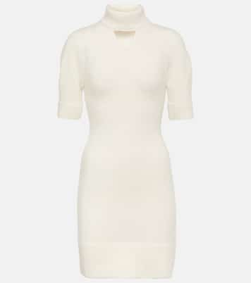 Turtleneck alpaca-blend minidress | Patou