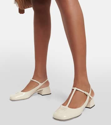 Pumps slingback in vernice | Miu Miu