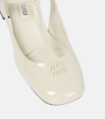 Pumps slingback in vernice | Miu Miu