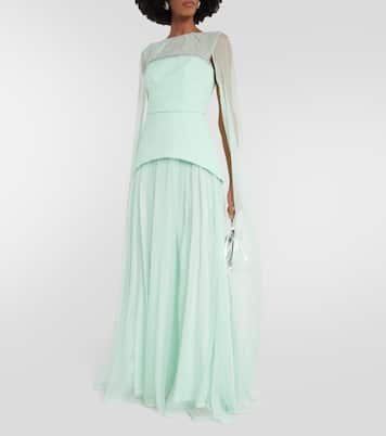 Verzierte Robe Gloria Brook aus Crêpe | Safiyaa