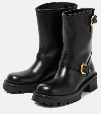 Ankle Boots aus Leder | Versace