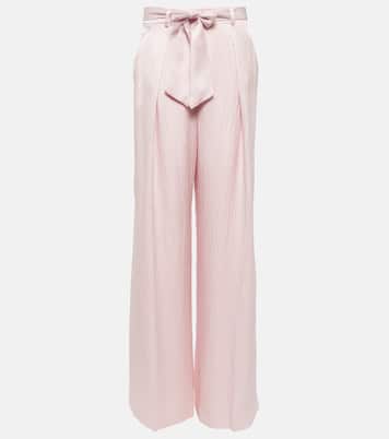 Pantalon ample à taille haute en soie | Gabriela Hearst