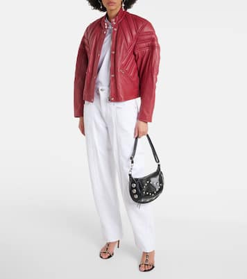 Giacca biker imbottita in pelle | Isabel Marant