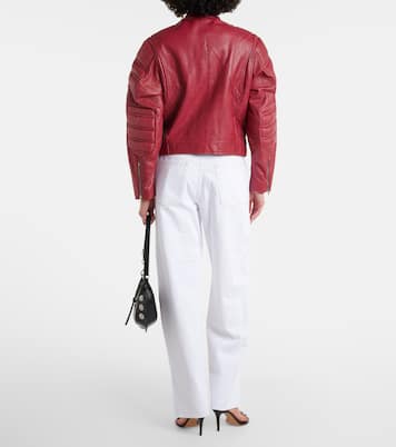 Giacca biker imbottita in pelle | Isabel Marant