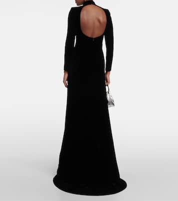 High-neck velvet gown | Oscar de la Renta
