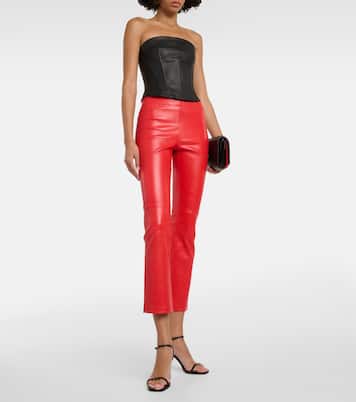 Pantalon raccourci en cuir | Stouls