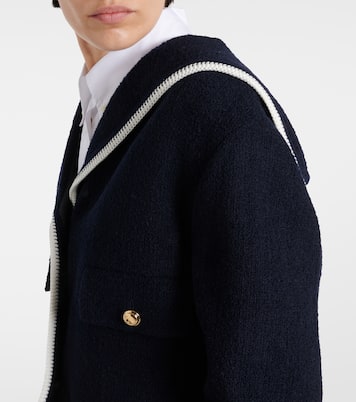 Cropped wool-blend tweed jacket | Miu Miu