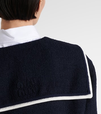 Cropped wool-blend tweed jacket | Miu Miu