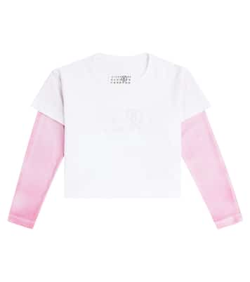 Top in jersey di cotone con logo | MM6 Maison Margiela Kids