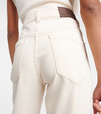 Jeans anchos teñidos en prenda | Brunello Cucinelli