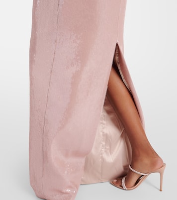 Robe longue Paige à sequins et à fleurs | Rebecca Vallance