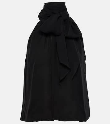 Top Fiore de seda con cuello halter | Max Mara