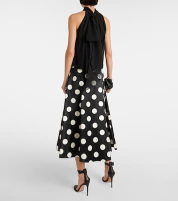 Top Fiore de seda con cuello halter | Max Mara
