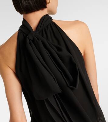 Top Fiore de seda con cuello halter | Max Mara