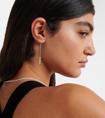 Boucles d'oreilles Danaé en or blanc 18 ct et diamants | Persée