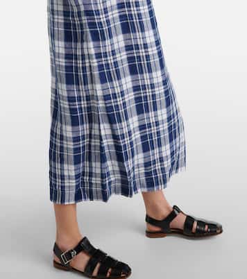 Plaids linen maxi dress | Polo Ralph Lauren