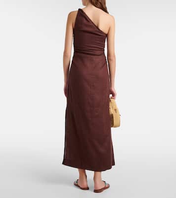 Jomana one-shoulder linen midi dress | Faithfull