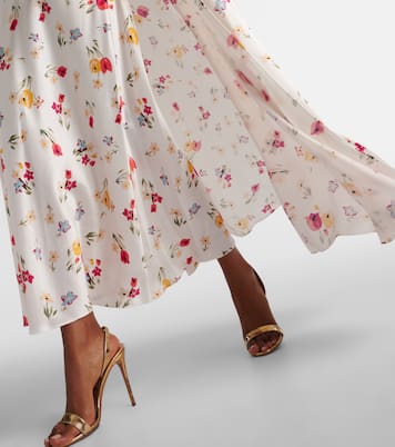 Floral caped silk maxi dress | Rodarte