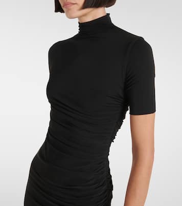Vestido midi asimétrico drapeado | Alaïa