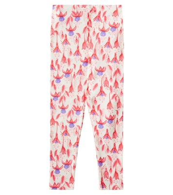 Fuchsia cotton-blend leggings | Mini Rodini
