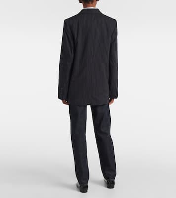 Blazer rayé en laine mélangée | Toteme