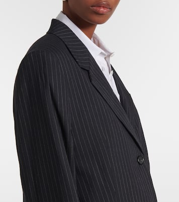 Blazer rayé en laine mélangée | Toteme