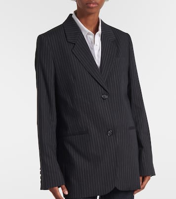Blazer rayé en laine mélangée | Toteme