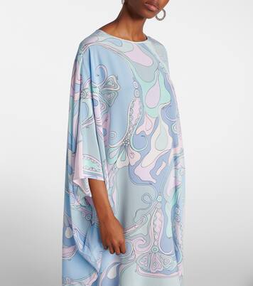 Kaftan Orchidee aus Crêpe de Chine aus Seide | Pucci
