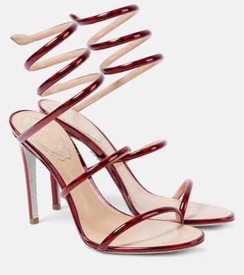 Sandalias Cleo 105 de piel metalizada | Rene Caovilla