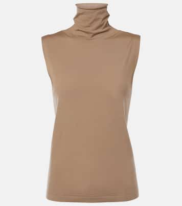 Ikatu wool jersey turtleneck top | The Row