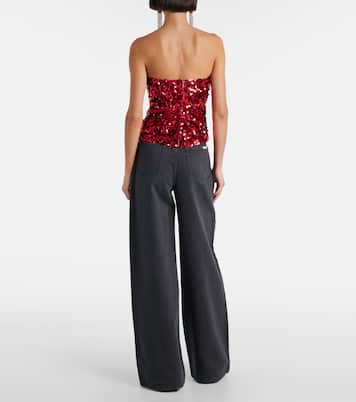Top bustier à sequins | Self-Portrait