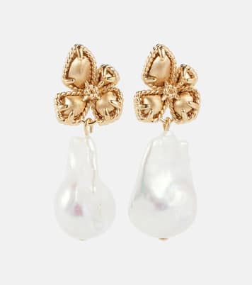 Boucles d'oreilles Bloom Baroque en plaqué or à perles | Zimmermann