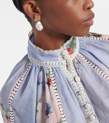 Boucles d'oreilles Bloom Baroque en plaqué or à perles | Zimmermann