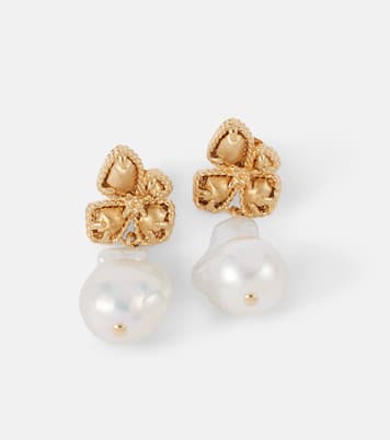 Boucles d'oreilles Bloom Baroque en plaqué or à perles | Zimmermann