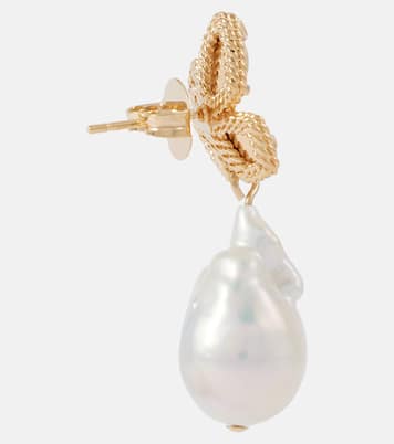Boucles d'oreilles Bloom Baroque en plaqué or à perles | Zimmermann