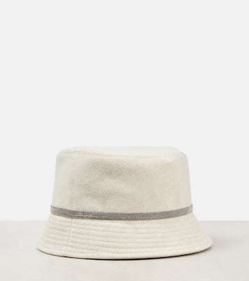 Cappello da pescatore in canvas di lino | Brunello Cucinelli