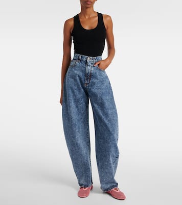 Ballerine in mesh con pelle | Alaïa