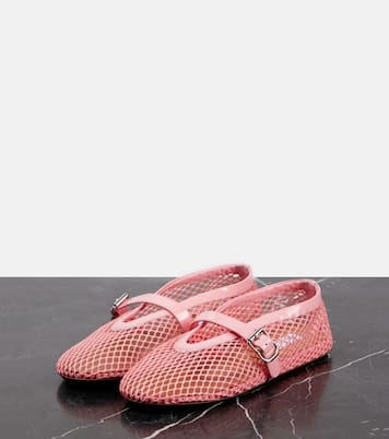 Ballerine in mesh con pelle | Alaïa