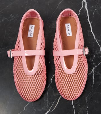 Ballerine in mesh con pelle | Alaïa