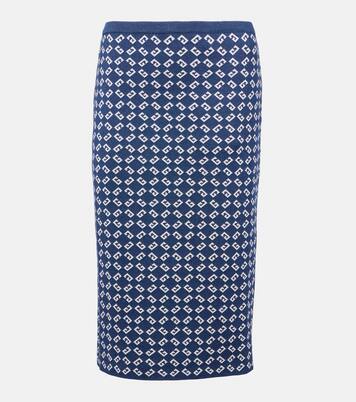 Falda midi con Monogram 72 en jacquard | Givenchy