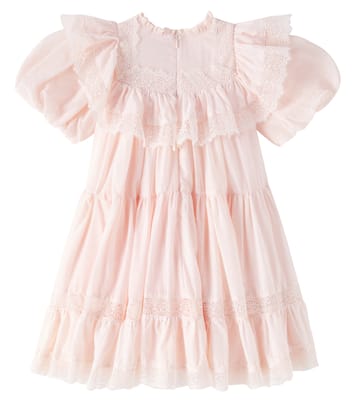 Vestido de algodón con ribete de encaje | Petite Amalie  